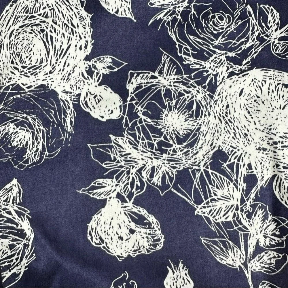 Brooks Brothers Natalie Fit Navy Blue White‎ Floral Shorts Pull On Women Size 6
